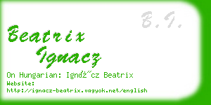 beatrix ignacz business card